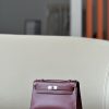 Kelly Pochette Swift Rouge H (55) Palladium Hardware - Image 2