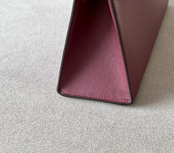 Kelly Pochette Swift Rouge H (55) Gold Hardware - Image 4