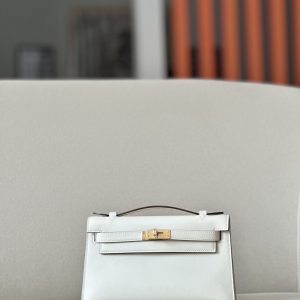 Kelly Pochette Swift Nata  (I2) Gold Hardware