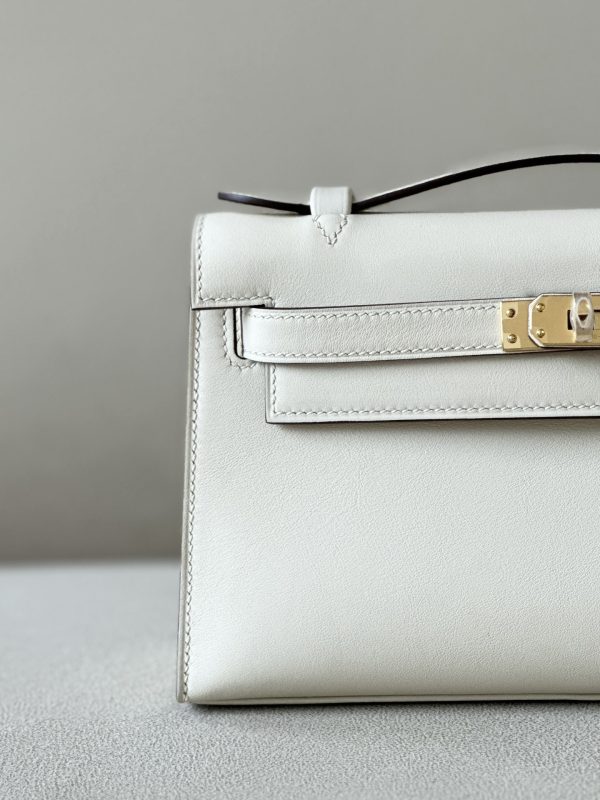 Kelly Pochette Swift Nata  (I2) Gold Hardware - Image 11