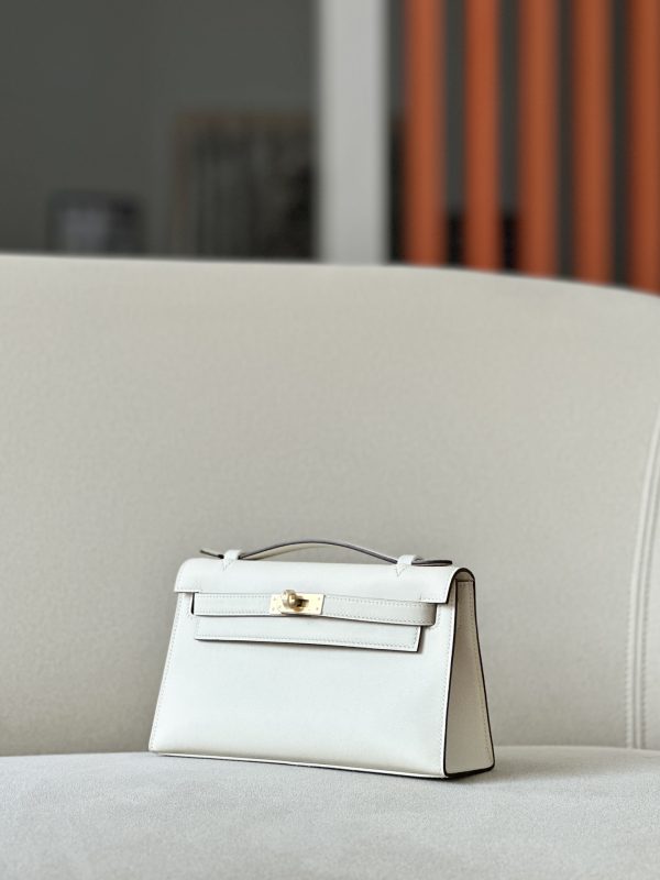 Kelly Pochette Swift Nata  (I2) Gold Hardware - Image 2