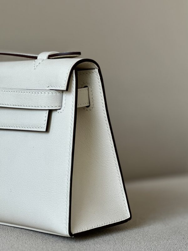 Kelly Pochette Swift Nata  (I2) Palladium Hardware - Image 10