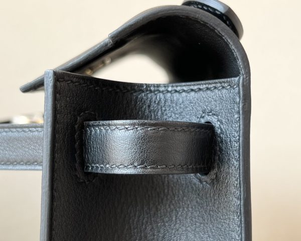 Kelly Pochette Swift Nior (89) Gold Hardware - Image 7