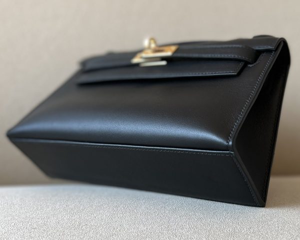Kelly Pochette Swift Nior (89) Gold Hardware - Image 5