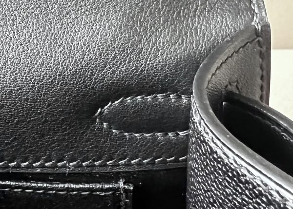 Kelly Pochette Swift Nior (89) Palladium Hardware - Image 5