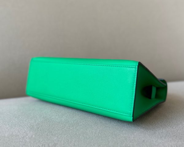 Kelly Pochette Swift Vert Comics (0Z) Palladium Hardware - Image 7