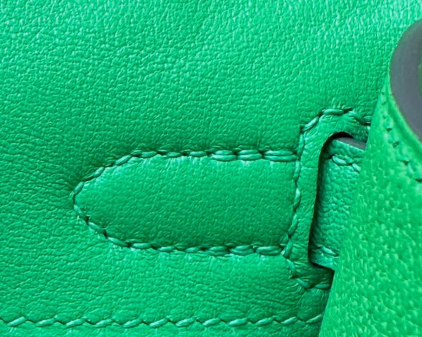 Kelly Pochette Swift Vert Comics (0Z) Palladium Hardware - Image 5