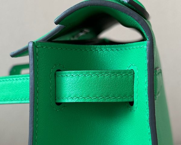Kelly Pochette Swift Vert Comics (0Z) Palladium Hardware - Image 4