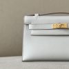 Kelly Pochette Swift Gris Perle (80) Palladium Hardware - Image 11