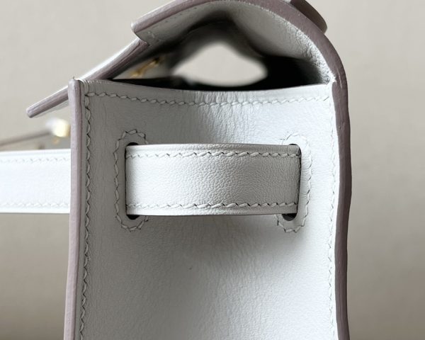 Kelly Pochette Swift Gris Perle (80) Palladium Hardware - Image 6