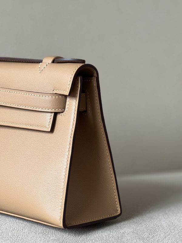 Kelly Pochette Swift Chai (0M) Gold Hardware - Image 10