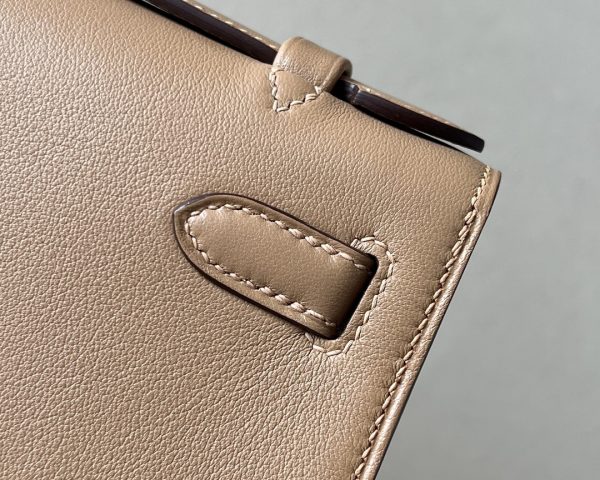 Kelly Pochette Swift Chai (0M) Gold Hardware - Image 7