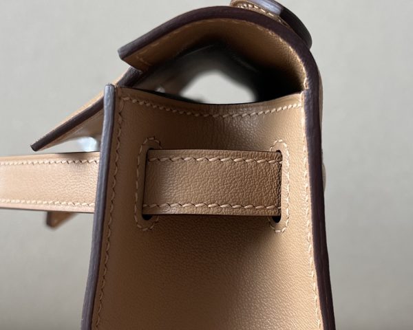 Kelly Pochette Swift Chai (0M) Gold Hardware - Image 6