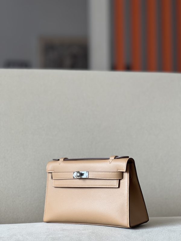 Kelly Pochette Swift Chai (0M) Gold Hardware - Image 3