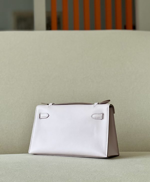 Kelly Pochette Swift Mauve Pale (09) Gold Hardware - Image 2