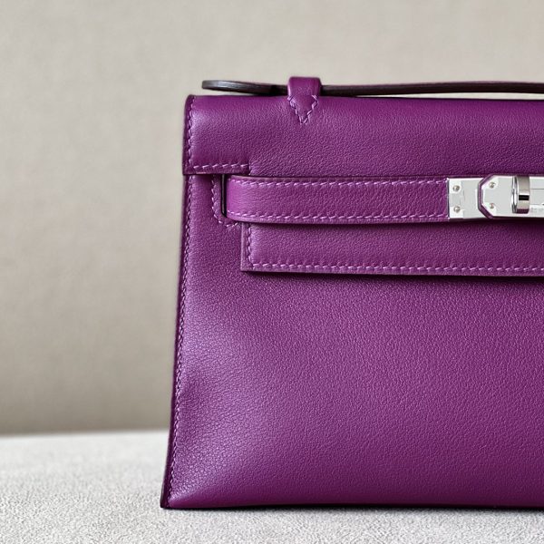 Kelly Pochette Swift Anemone (P9) Palladium Hardware - Image 9
