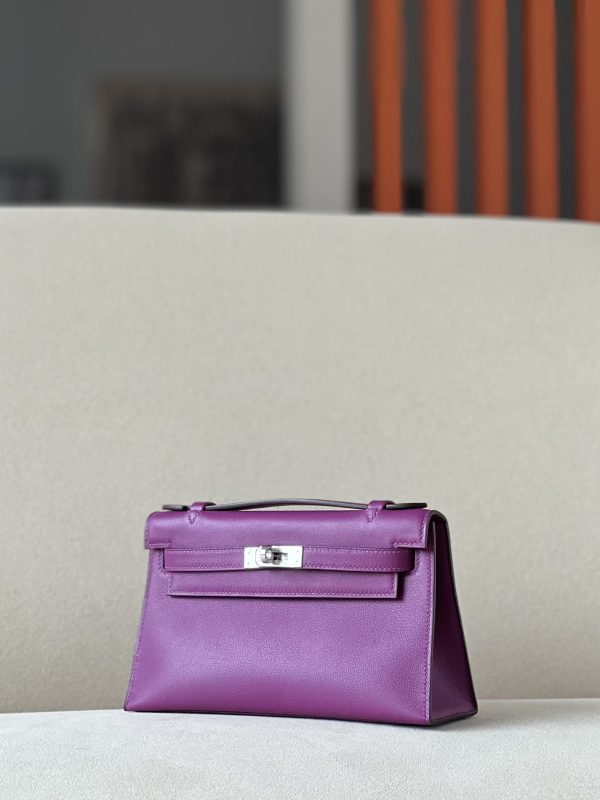 Kelly Pochette Swift Anemone (P9) Palladium Hardware - Image 2
