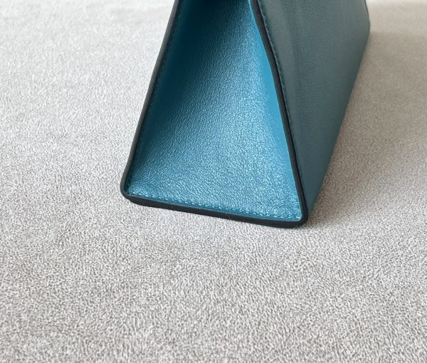 Kelly Pochette Swift Vert Bosphore (W0) Palladium Hardware - Image 4