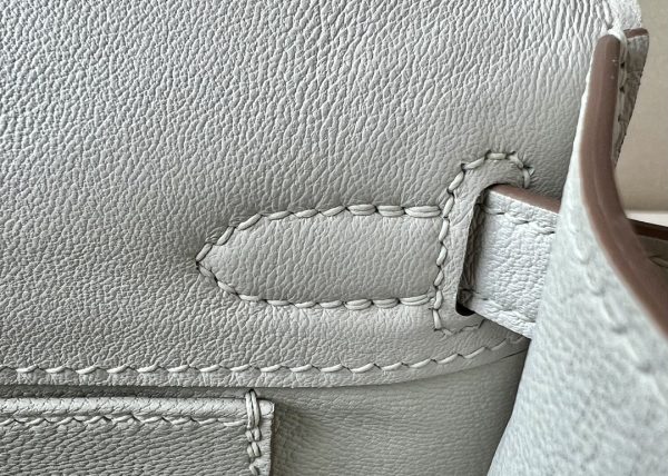 Kelly Pochette Swift Gris Perle (80) Palladium Hardware - Image 5
