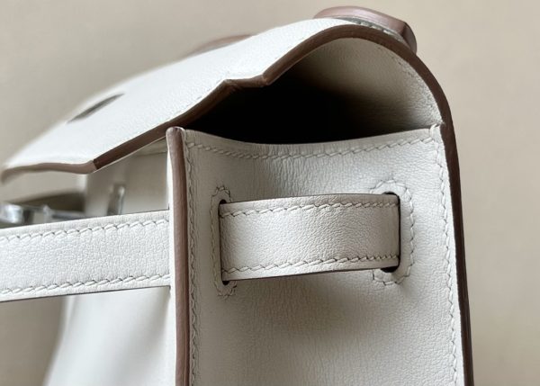 Kelly Pochette Swift Gris Perle (80) Palladium Hardware - Image 4