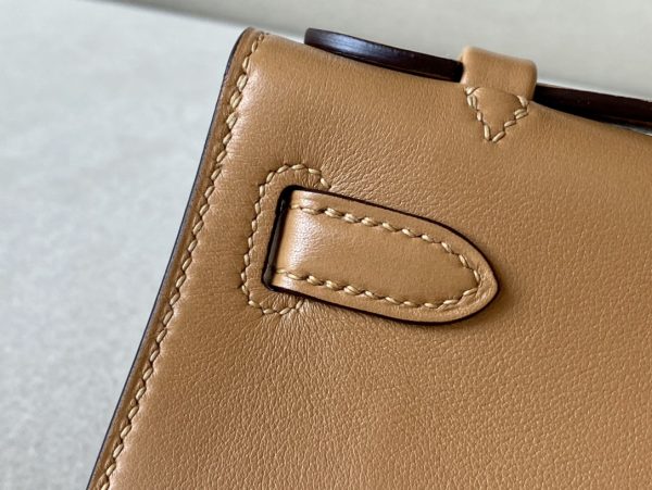 Kelly Pochette Swift Chai (0M) Gold Hardware - Image 6