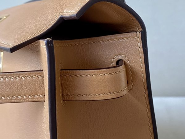 Kelly Pochette Swift Chai (0M) Gold Hardware - Image 8