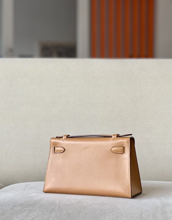 Kelly Pochette Swift Chai (0M) Gold Hardware - Image 3