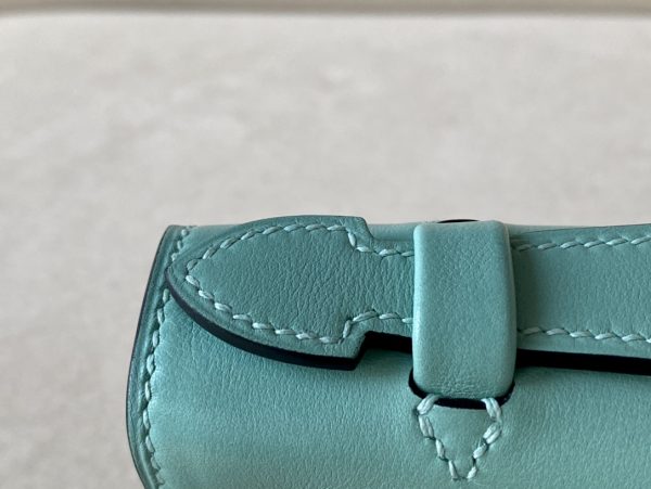 Kelly Pochette Swift Blue Atoll (3P) Gold Hardware - Image 4