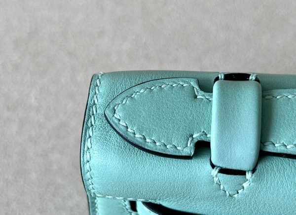 Kelly Pochette Swift Blue Atoll (3P) Gold Hardware - Image 8