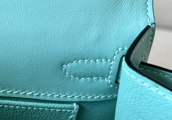 Kelly Pochette Swift Blue Atoll (3P) Gold Hardware - Image 5