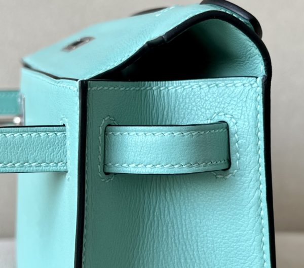 Kelly Pochette Swift Blue Atoll (3P) Gold Hardware - Image 4