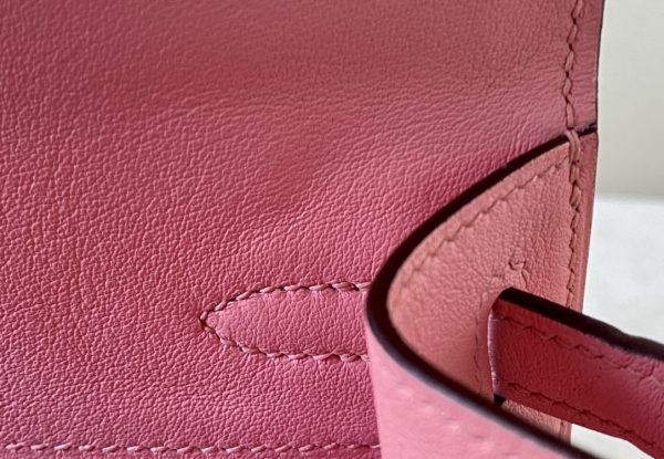 Kelly Pochette Swift Pink  (5P) Palladium Hardware - Image 7