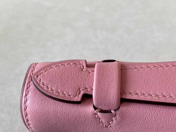 Kelly Pochette Swift Pink  (5P) Palladium Hardware - Image 4