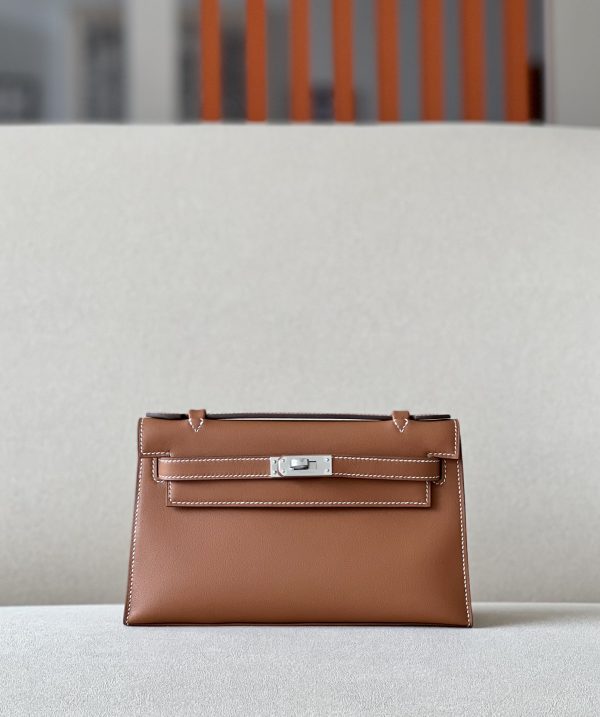 Kelly Pochette Swift Gold (37) Palladium Hardware
