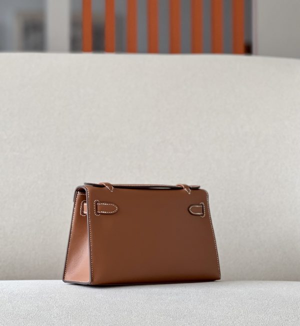 Kelly Pochette Swift Gold (37) Gold Hardware - Image 2
