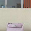 Kelly Pochette Swift Glycine (4W) Palladium Hardware