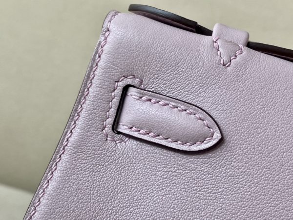 Kelly Pochette Swift Glycine (4W) Palladium Hardware - Image 8