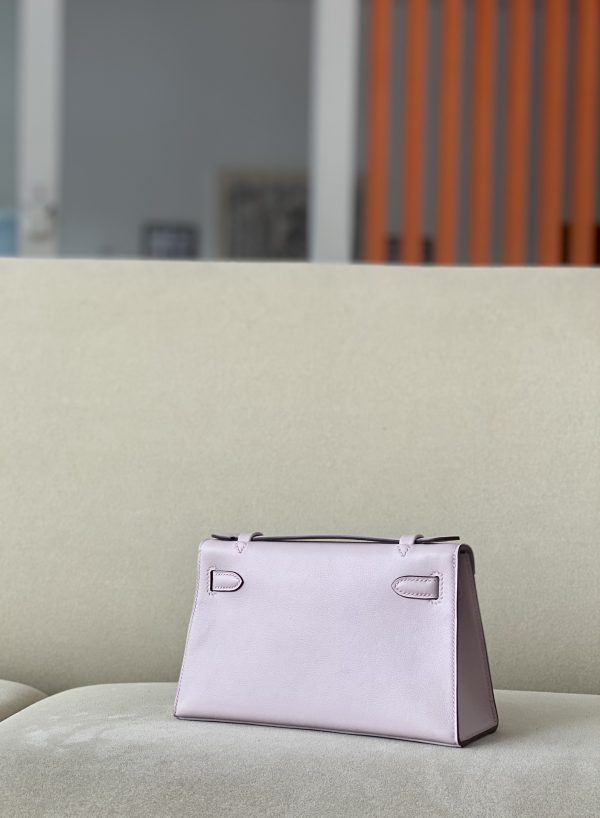 Kelly Pochette Swift Glycine (4W) Palladium Hardware - Image 2