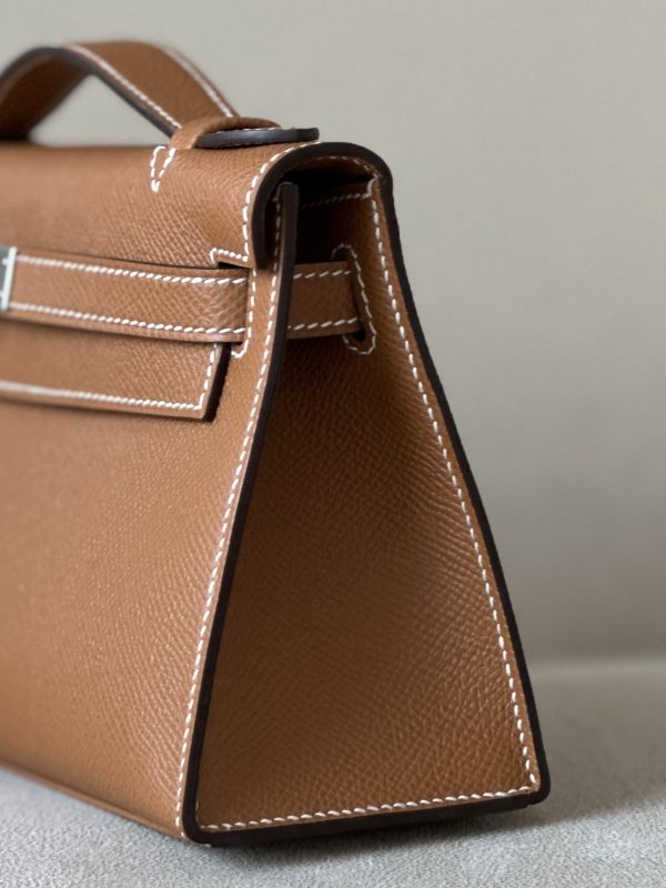 Kelly Pochette Epsom Gold (37) Palladium Hardware - Image 10