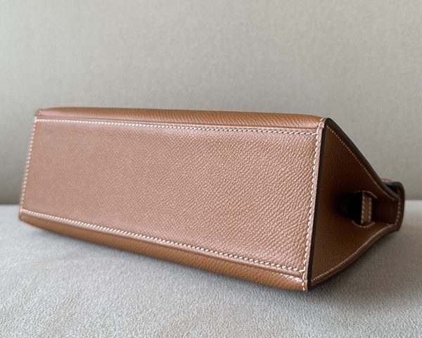 Kelly Pochette Epsom Gold (37) Palladium Hardware - Image 8
