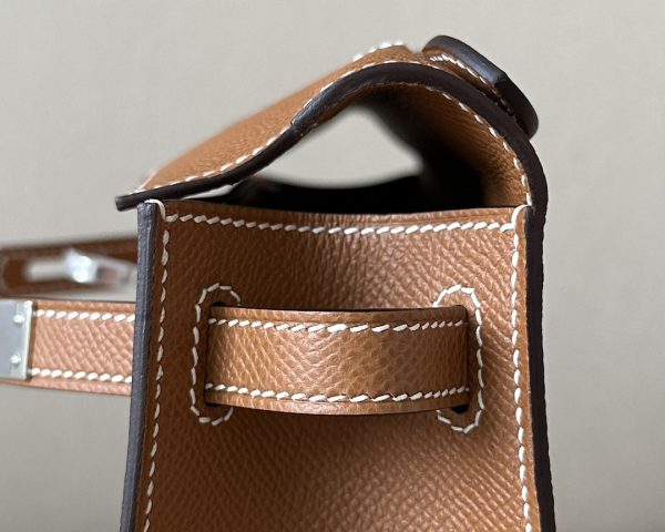 Kelly Pochette Epsom Gold (37) Palladium Hardware - Image 4