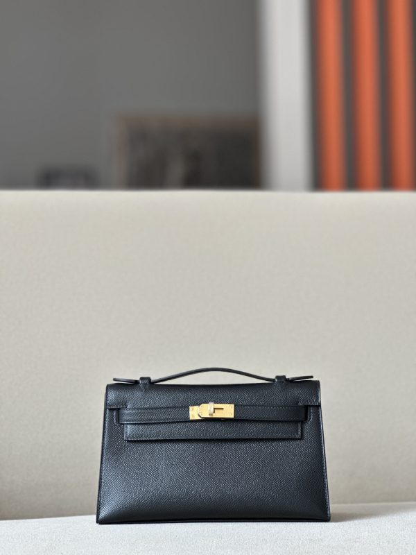 Kelly Pochette Epsom Nior (89) Gold Hardware