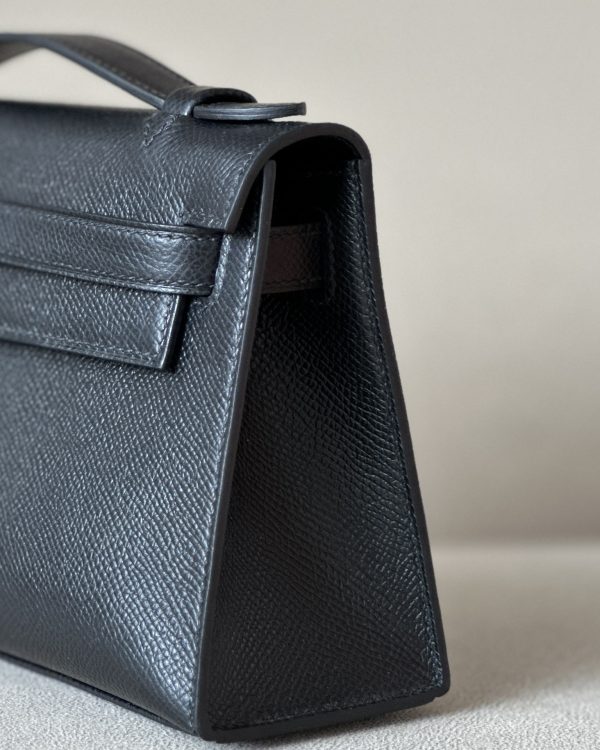 Kelly Pochette Epsom Nior (89) Palladium Hardware - Image 9