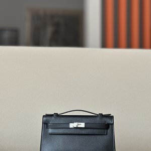 Kelly Pochette Epsom Nior (89) Palladium Hardware