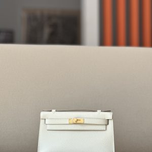 Kelly Pochette Epsom Craie (10) Gold Hardware