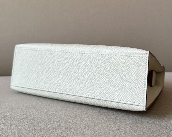 Kelly Pochette Epsom Craie (10) Palladium Hardware - Image 9