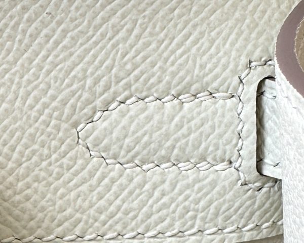 Kelly Pochette Epsom Craie (10) Palladium Hardware - Image 8