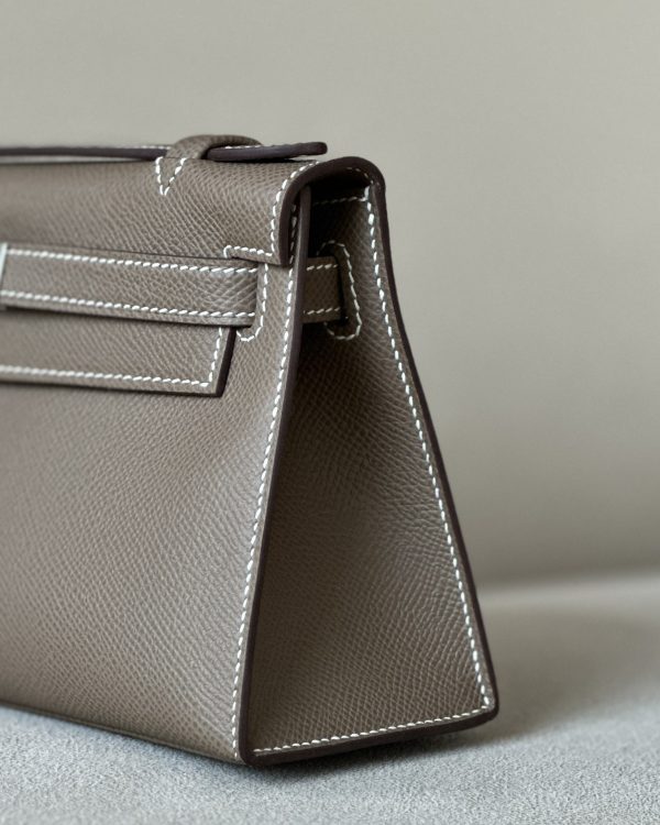 Kelly Pochette Epsom Etoupe (18) Palladium Hardware - Image 11