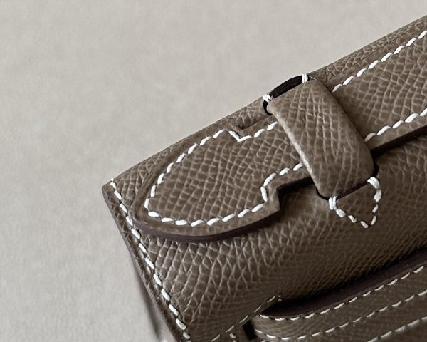 Kelly Pochette Epsom Etoupe (18) Palladium Hardware - Image 10