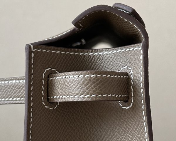 Kelly Pochette Epsom Etoupe (18) Palladium Hardware - Image 7
